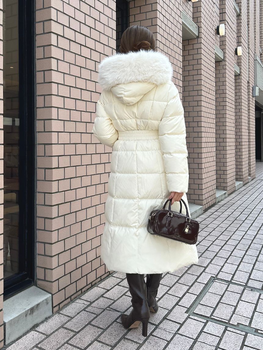 00サイズあり】スタイルアップフレンチダウンロングコート（SNIDEL