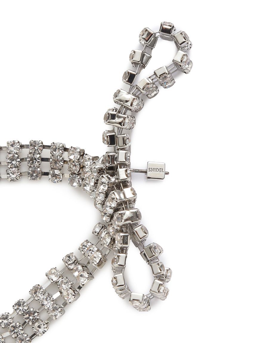 SNIDEL「スウェイビジューリボンピアス」|ピアス|