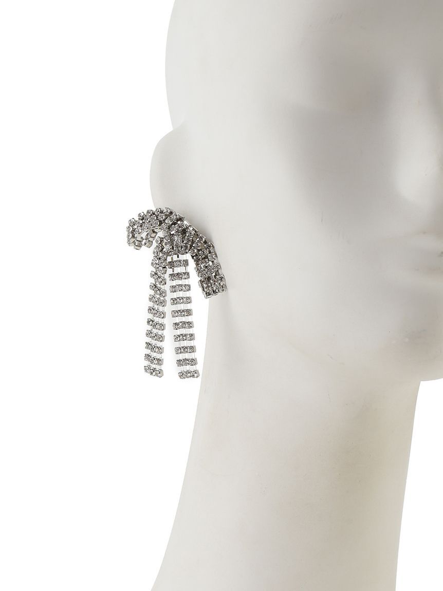SNIDEL「スウェイビジューリボンピアス」|ピアス|