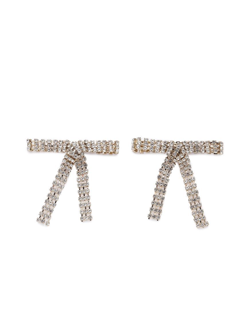 SNIDEL「スウェイビジューリボンピアス」|ピアス|