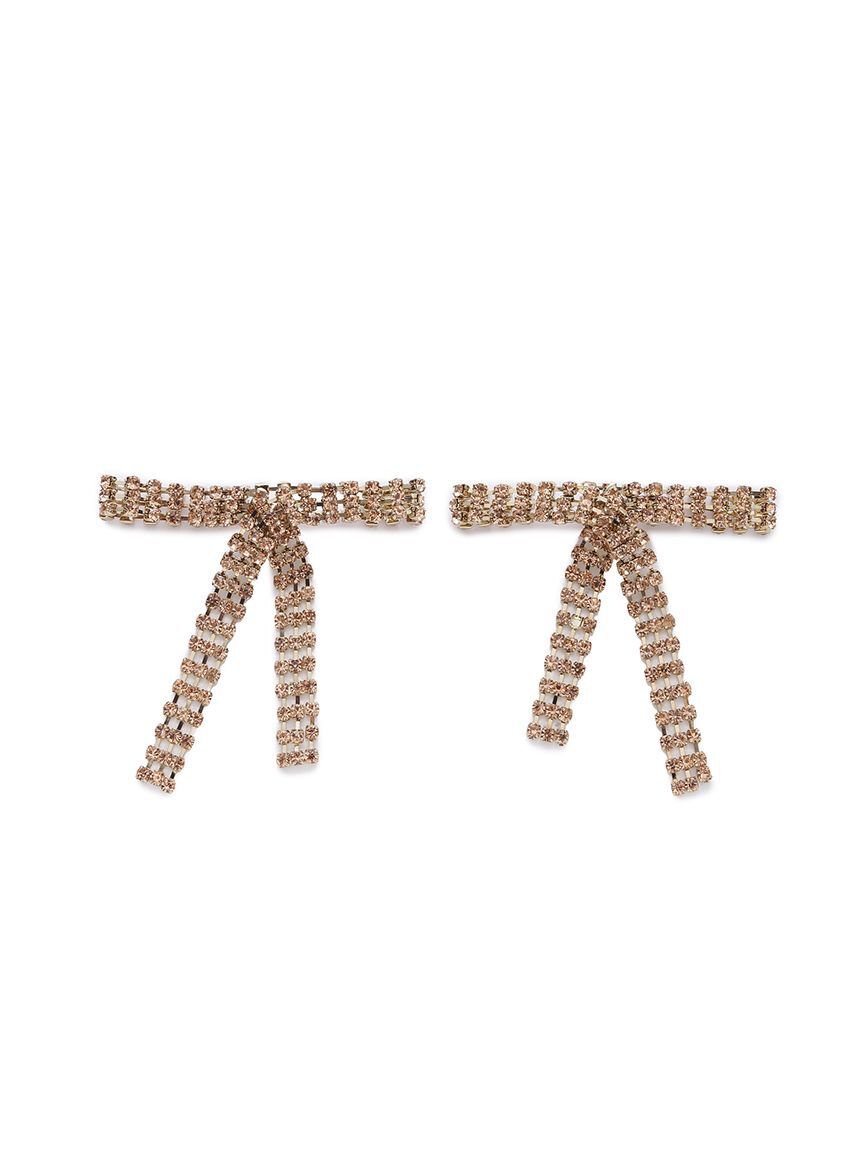 SNIDEL「スウェイビジューリボンピアス」|ピアス|