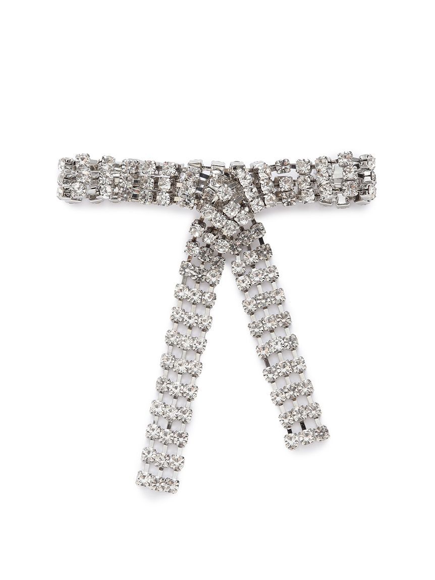 SNIDEL「スウェイビジューリボンピアス」|ピアス|