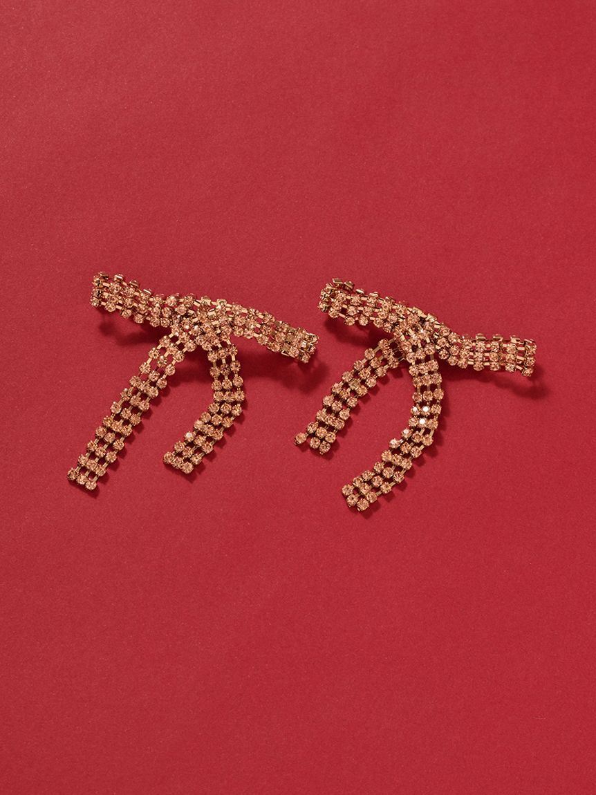 SNIDEL「スウェイビジューリボンピアス」|ピアス|PNK