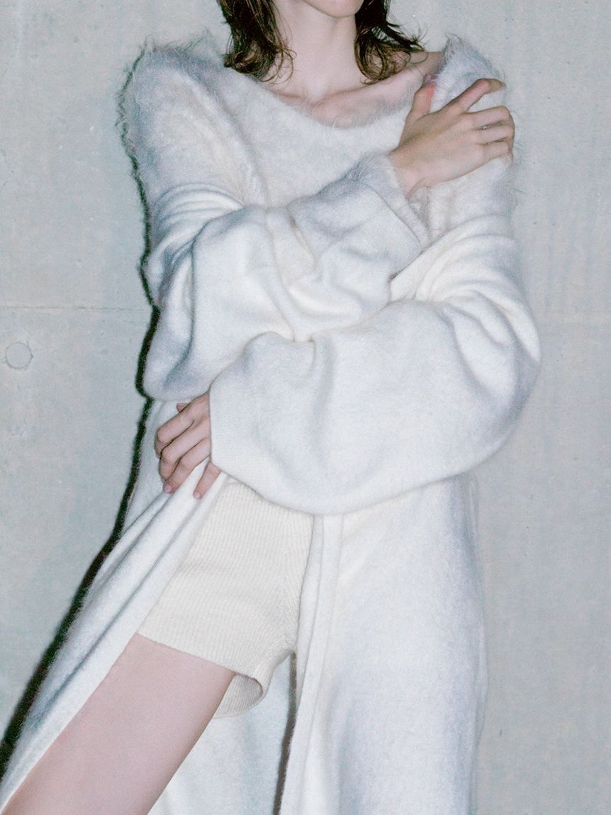 SNIDEL「【HIGH QUALITY】メリノウールニットロングコート」|チェスターコート|OWHT