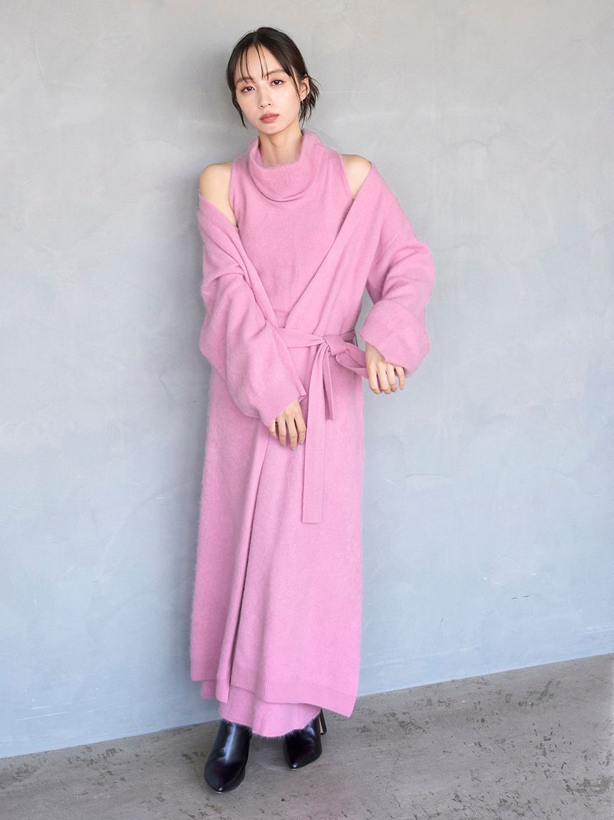 SNIDEL「【HIGH QUALITY】メリノウールニットロングコート」|チェスターコート|