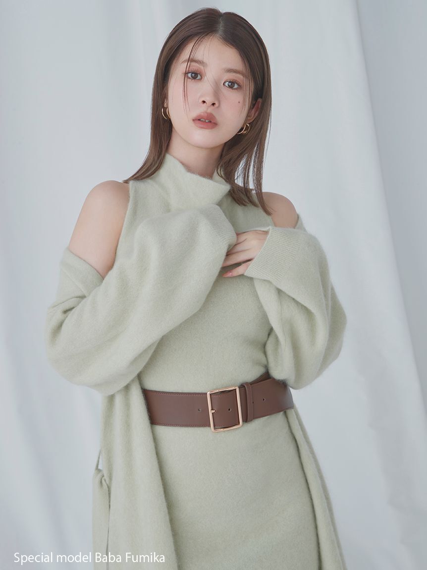 SNIDEL「【HIGH QUALITY】メリノウールニットロングコート」|チェスターコート|