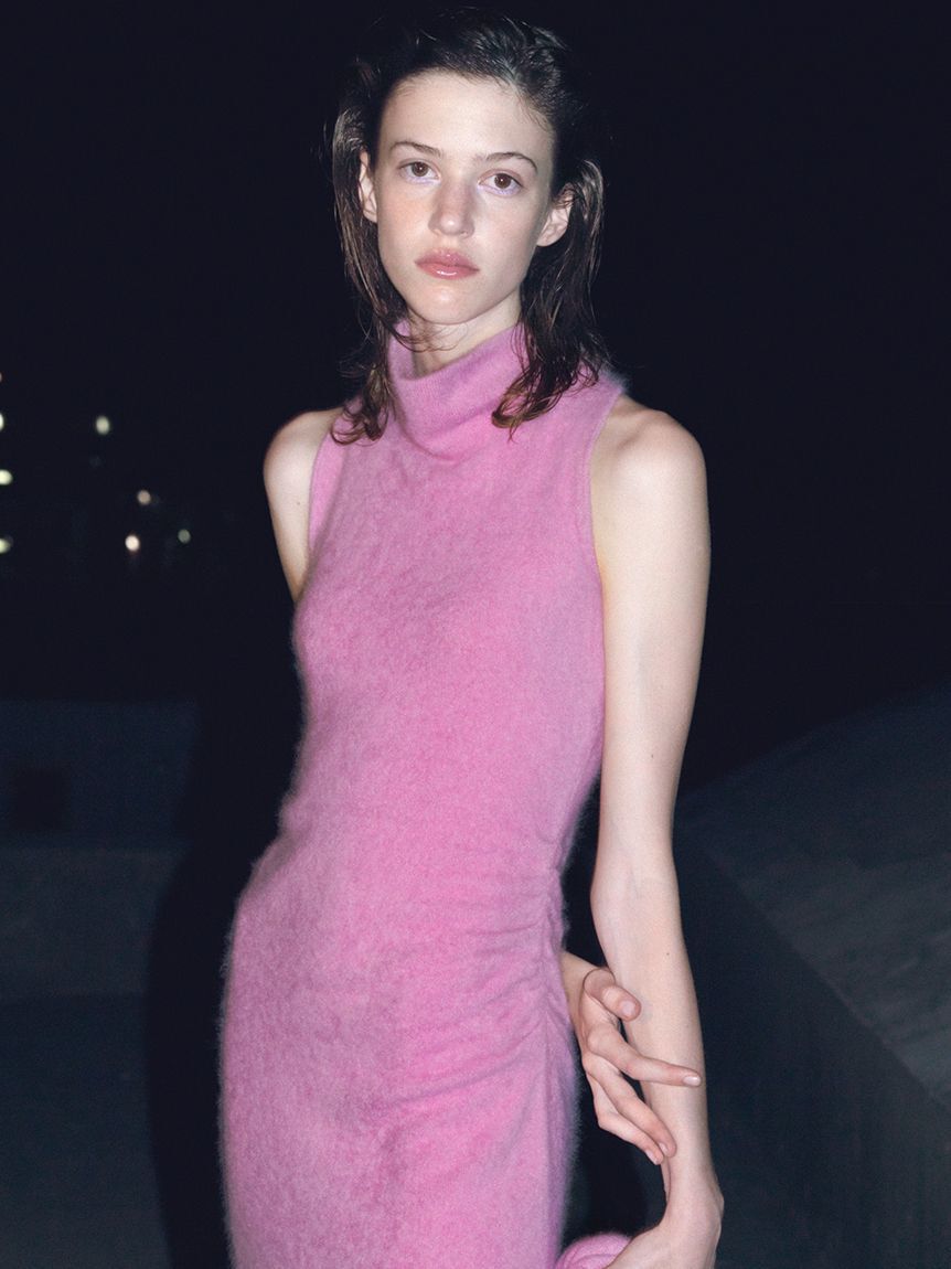 SNIDEL「【HIGH QUALITY】メリノウールアメスリニットワンピース」|ワンピース|