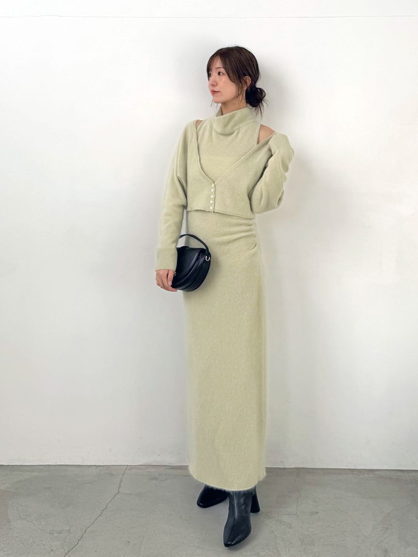 SNIDEL「【HIGH QUALITY】メリノウールアメスリニットワンピース」|ワンピース|