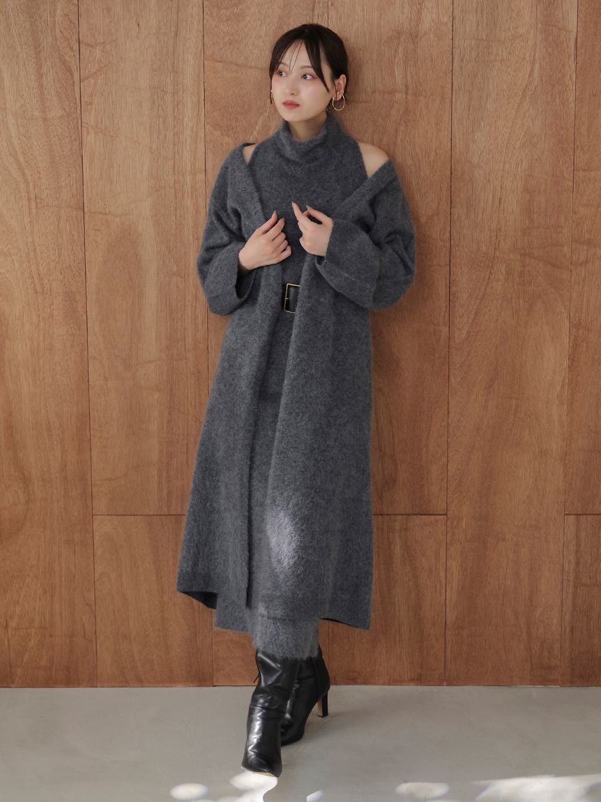 SNIDEL「【HIGH QUALITY】メリノウールアメスリニットワンピース」|ワンピース|