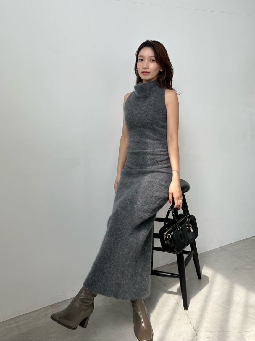 SNIDEL「【HIGH QUALITY】メリノウールアメスリニットワンピース」|ワンピース|