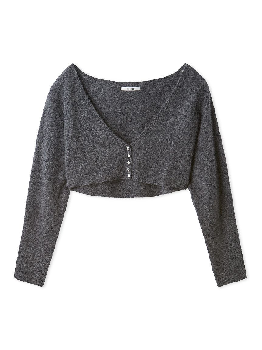 SNIDEL「【HIGH QUALITY】ファインメリノウールショートカーディガン」|カーディガン|CGRY