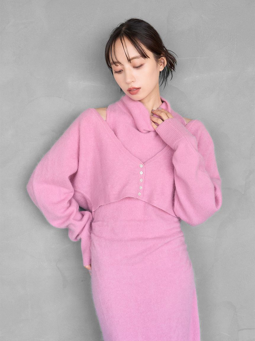 SNIDEL「【HIGH QUALITY】ファインメリノウールショートカーディガン」|カーディガン|PNK