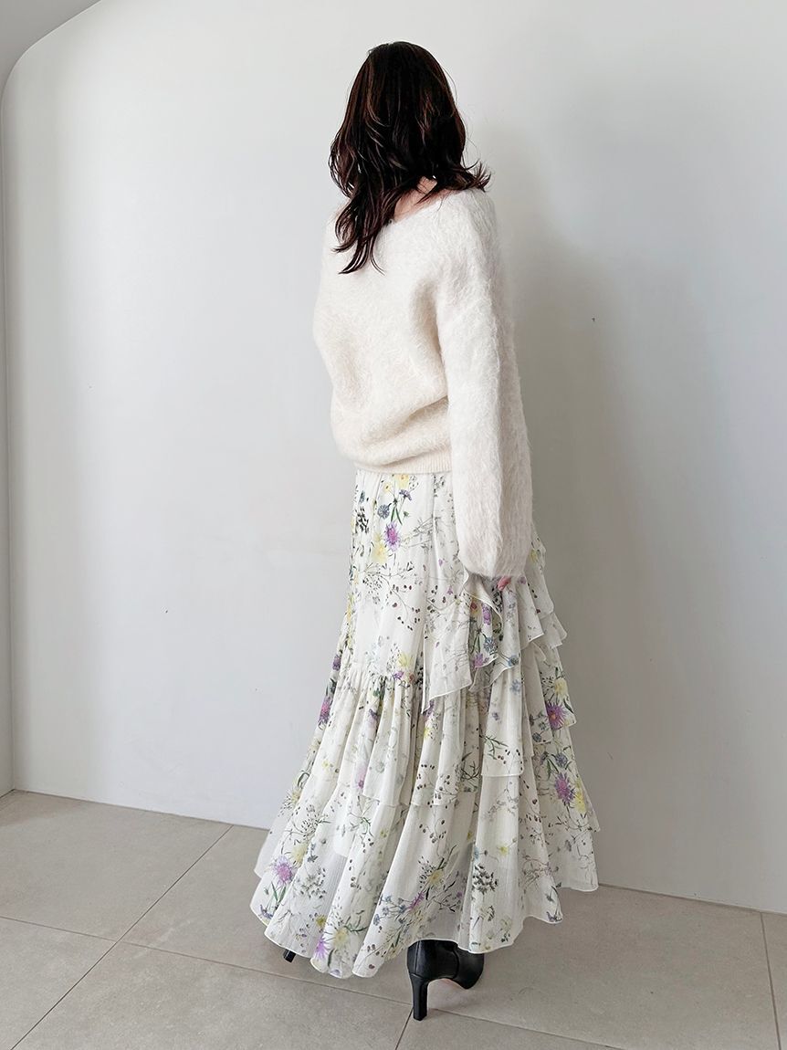 SNIDEL「【HIGH QUALITY】スリアルパカVネックプルオーバー」|ニット・セーター|