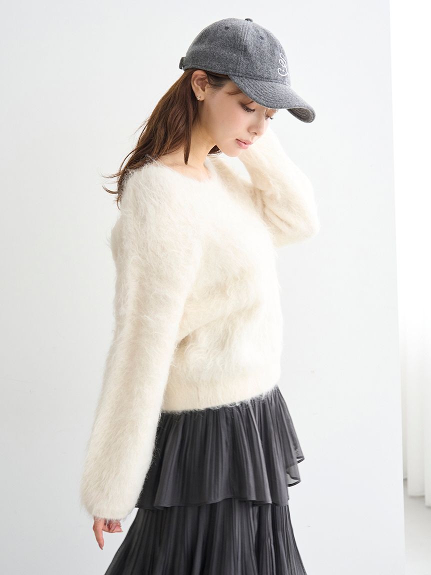 SNIDEL「【HIGH QUALITY】スリアルパカVネックプルオーバー」|ニット・セーター|