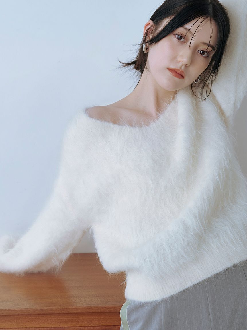 SNIDEL「【HIGH QUALITY】スリアルパカVネックプルオーバー」|ニット・セーター|