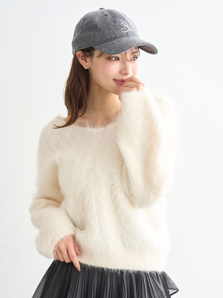 SNIDEL「【HIGH QUALITY】スリアルパカVネックプルオーバー」|ニット・セーター|