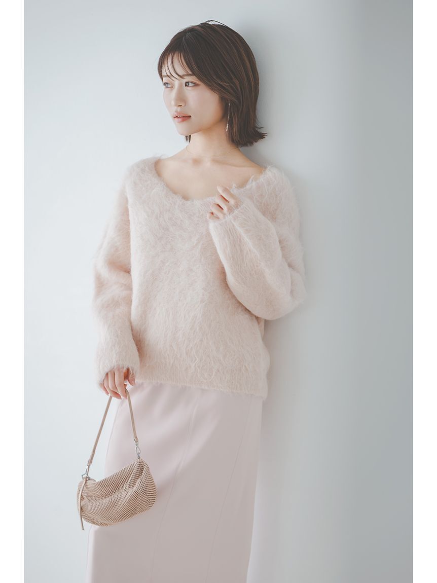 SNIDEL「【HIGH QUALITY】スリアルパカVネックプルオーバー」|ニット・セーター|