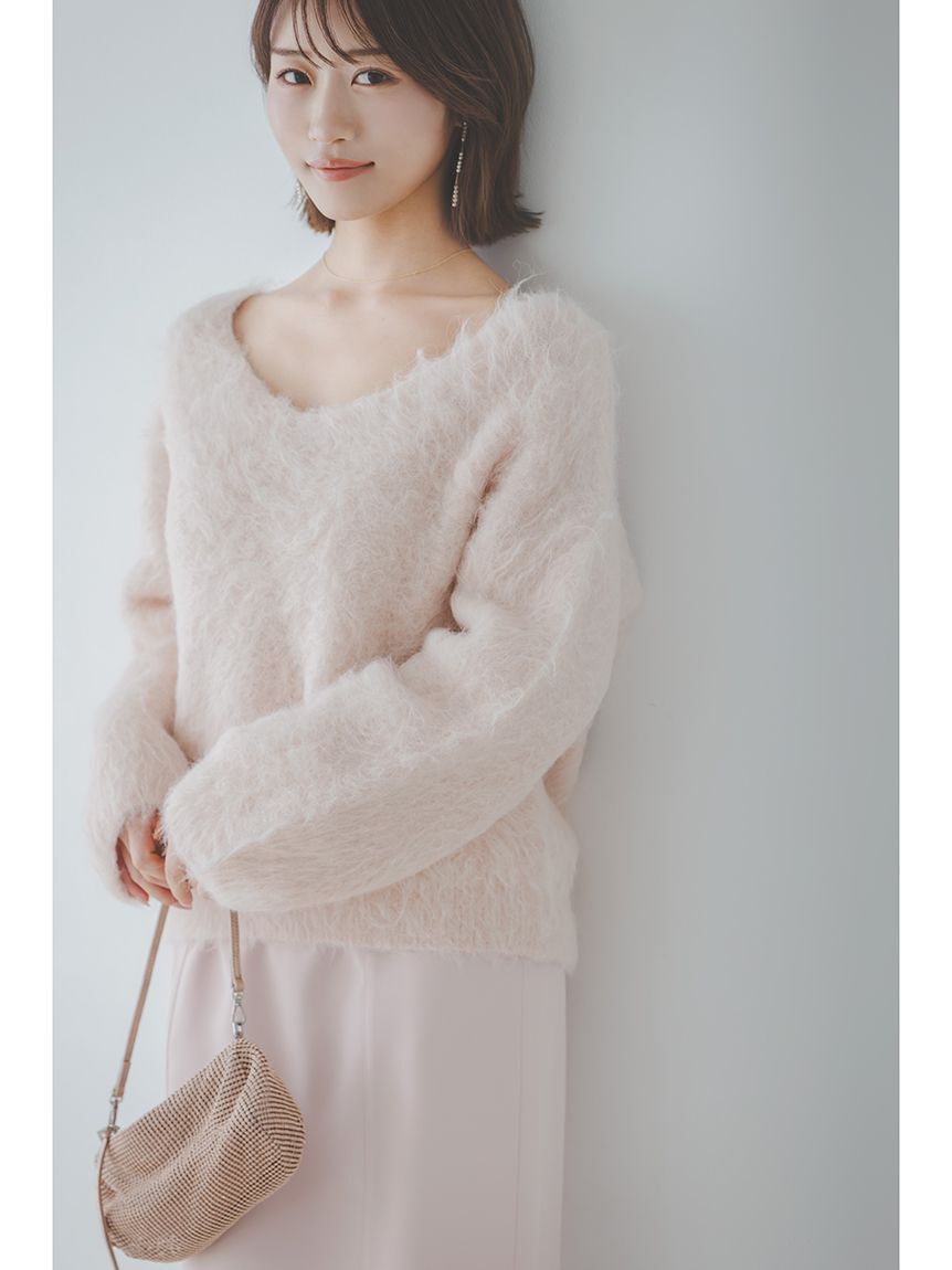 SNIDEL「【HIGH QUALITY】スリアルパカVネックプルオーバー」|ニット・セーター|