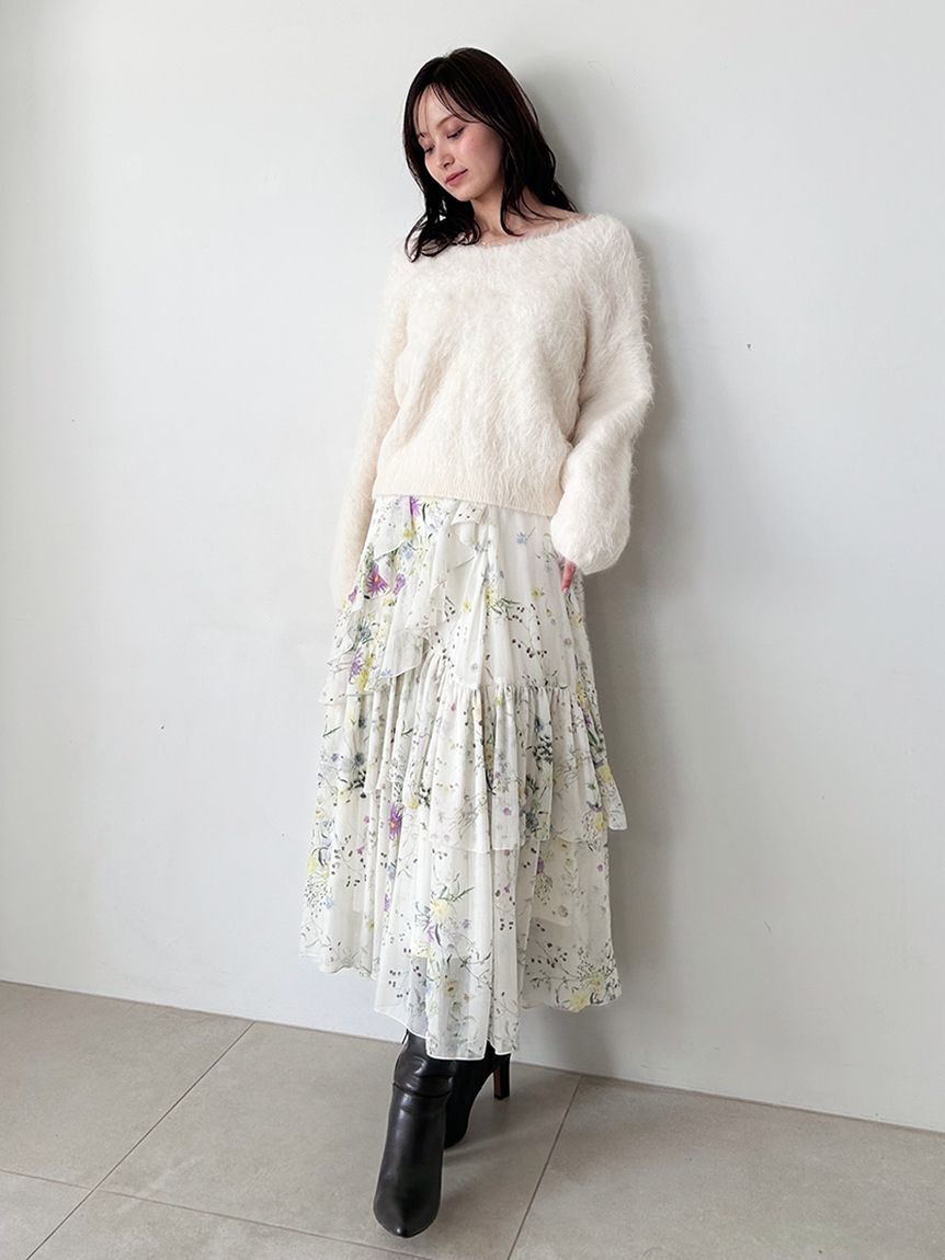 SNIDEL「【HIGH QUALITY】スリアルパカVネックプルオーバー」|ニット・セーター|