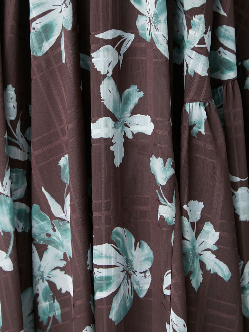 FRAY I.D「フラワープリントカシュクールワンピース／接触冷感」|ワンピース|