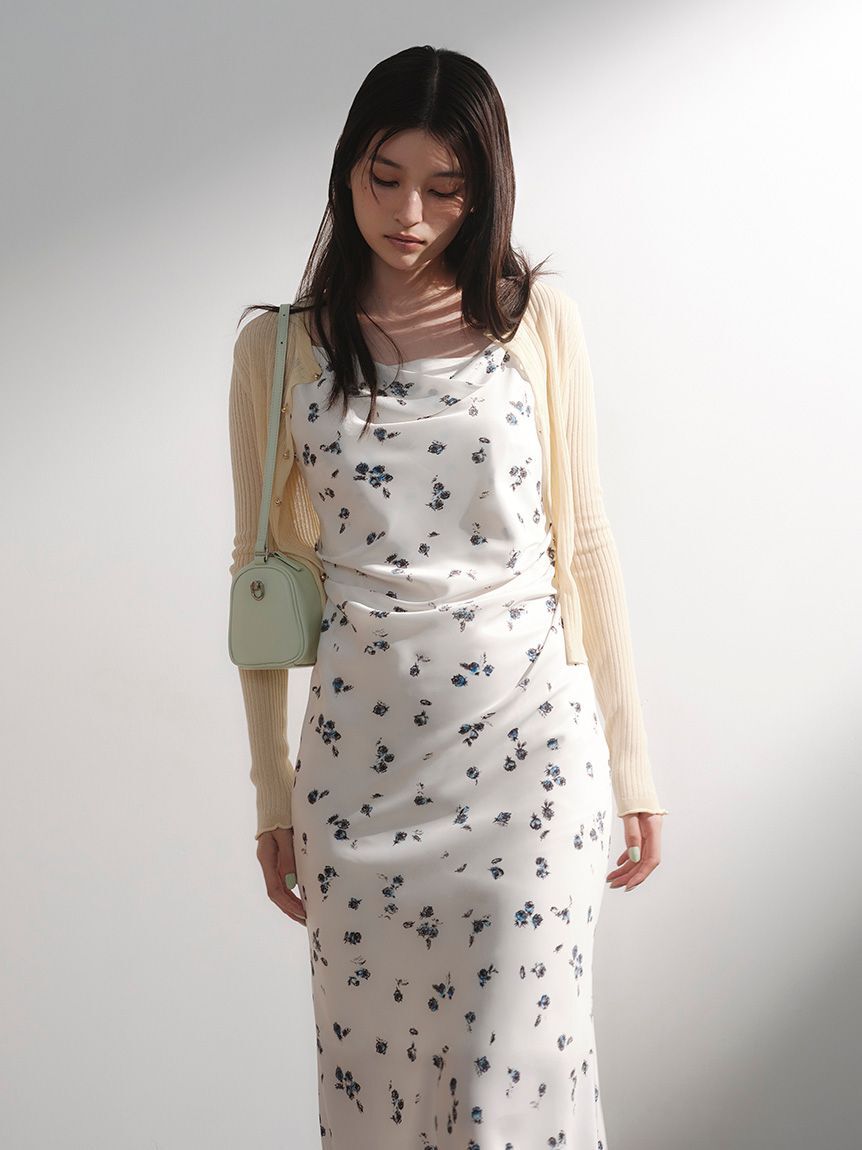 FRAY I.D「ドレープサテンキャミワンピース／ウォッシャブル」|ワンピース|FLOWER