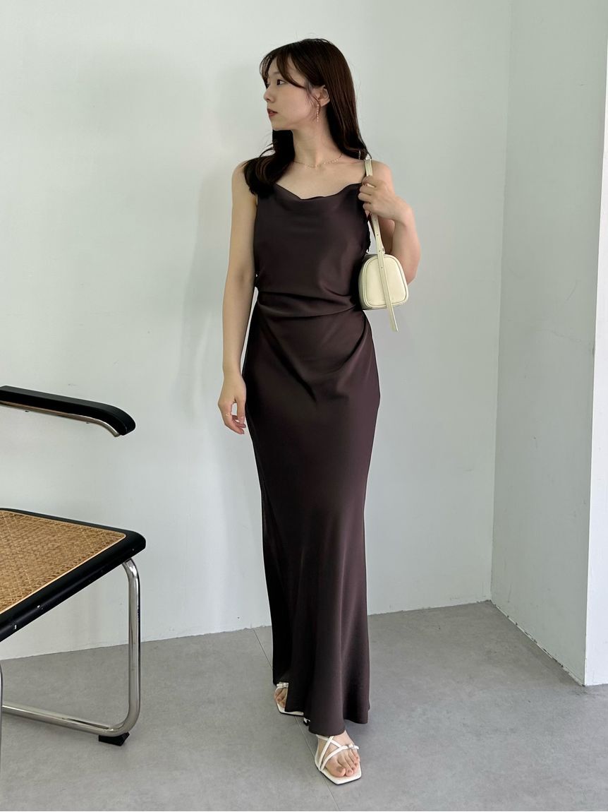 FRAY I.D「ドレープサテンキャミワンピース／ウォッシャブル」|ワンピース|