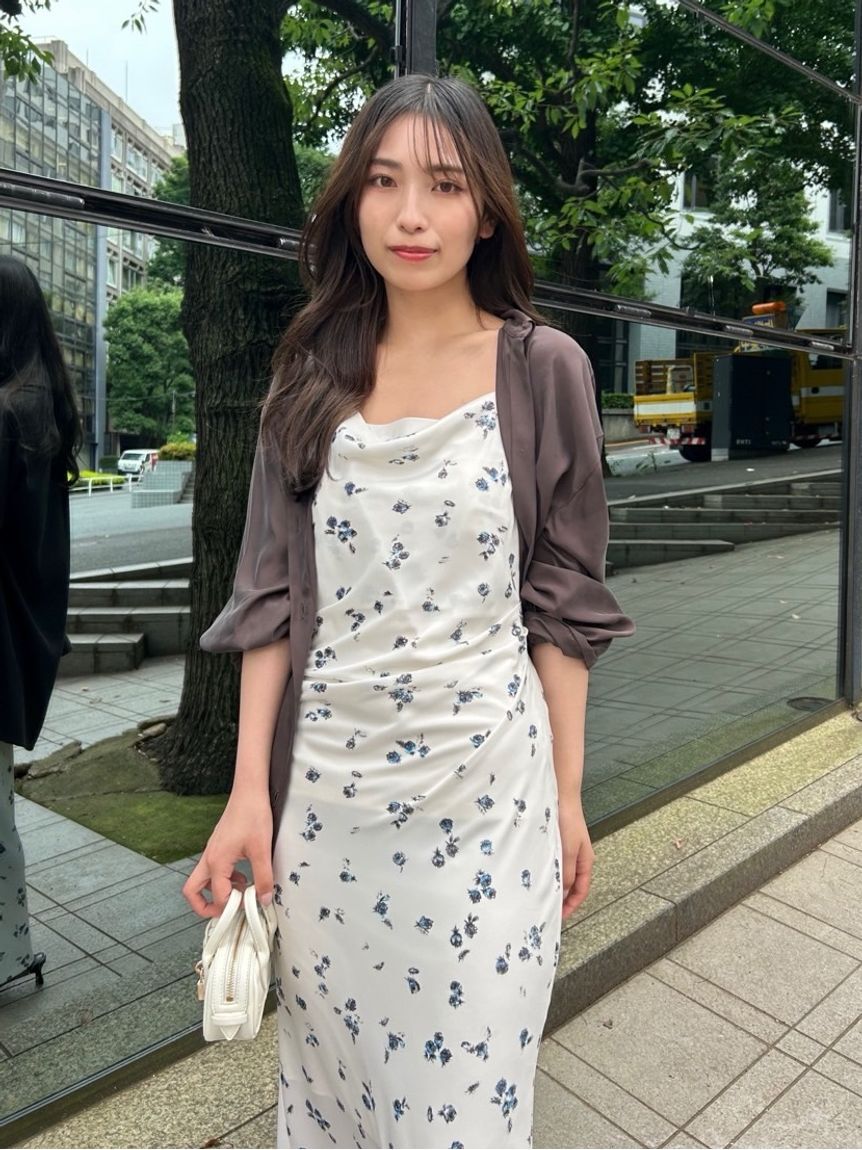 FRAY I.D「ドレープサテンキャミワンピース／ウォッシャブル」|ワンピース|