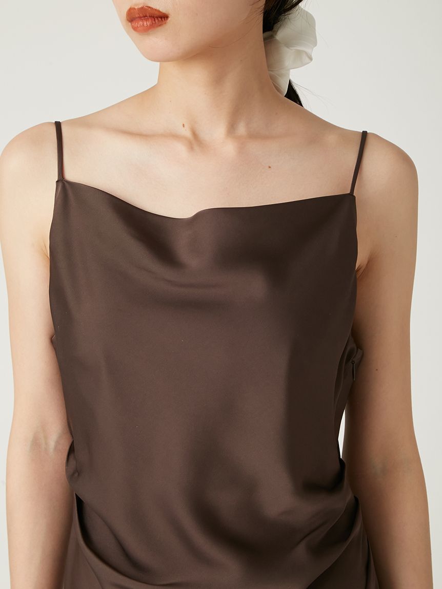 FRAY I.D「ドレープサテンキャミワンピース／ウォッシャブル」|ワンピース|