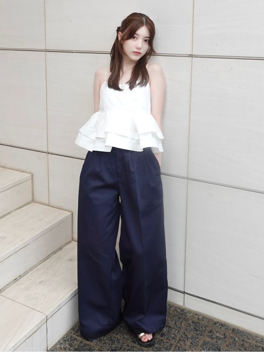 FRAY I.D「【FRAY I.D｜Dickies】ツータックワイドツイルパンツ」|チノ|