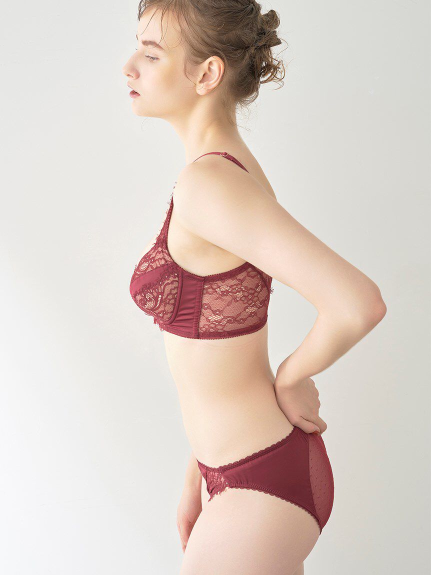 LILY BROWN Lingerie「【LILY BROWN Lingerie】サテン アイラッシュレース ハートショーツ」|インナー|