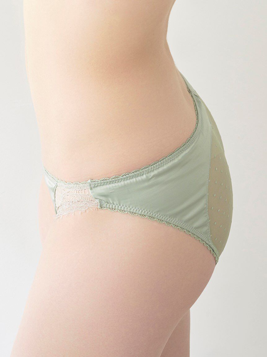 LILY BROWN Lingerie「【LILY BROWN Lingerie】サテン アイラッシュレース ハートショーツ」|インナー|