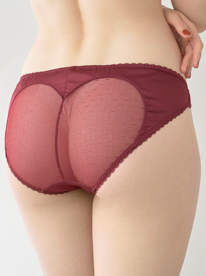 LILY BROWN Lingerie「【LILY BROWN Lingerie】サテン アイラッシュレース ハートショーツ」|インナー|