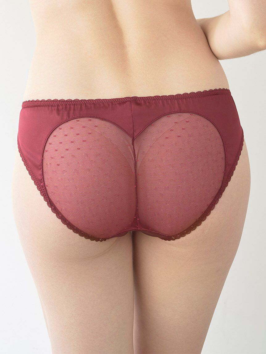 LILY BROWN Lingerie「【LILY BROWN Lingerie】サテン アイラッシュレース ハートショーツ」|インナー|BRD