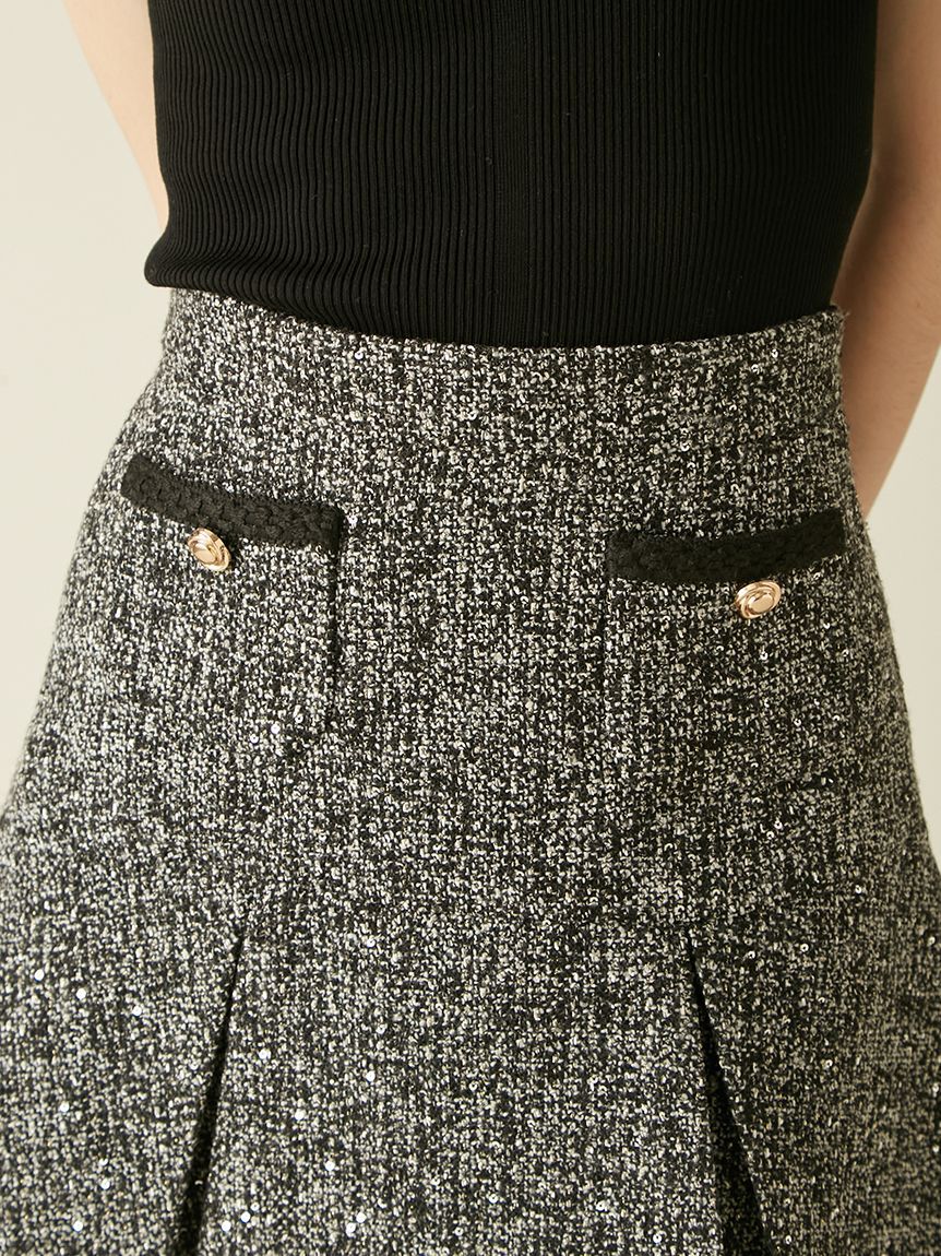 LILY BROWN「ツイードタックミニスカート」|スカート|