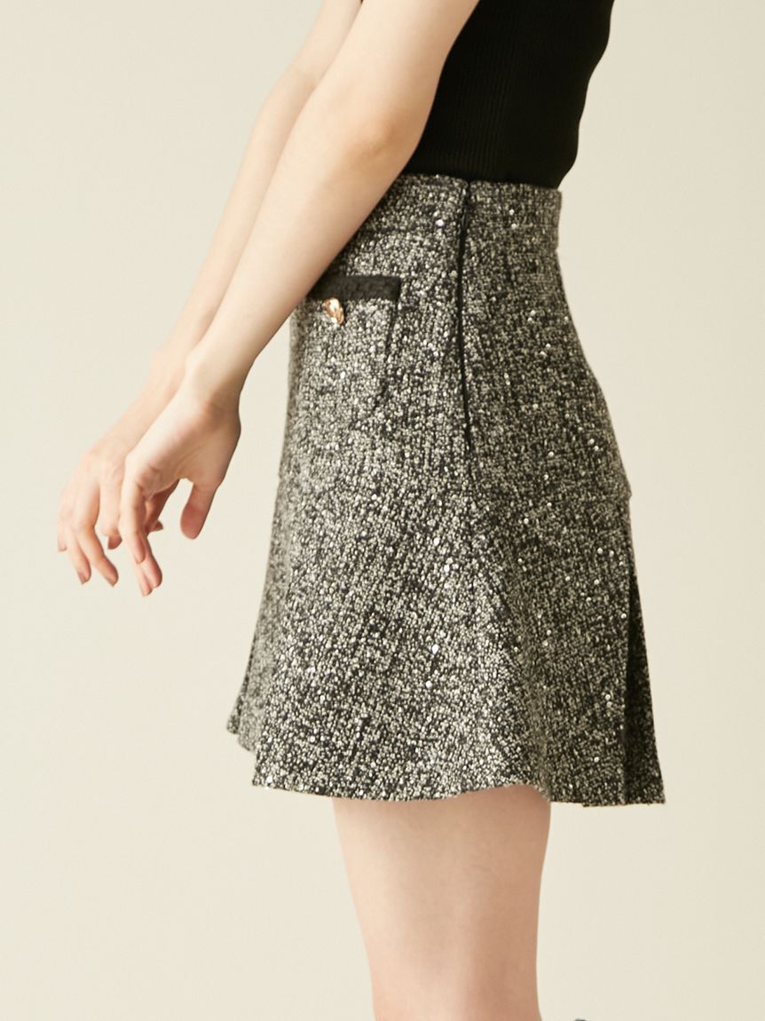 LILY BROWN「ツイードタックミニスカート」|スカート|
