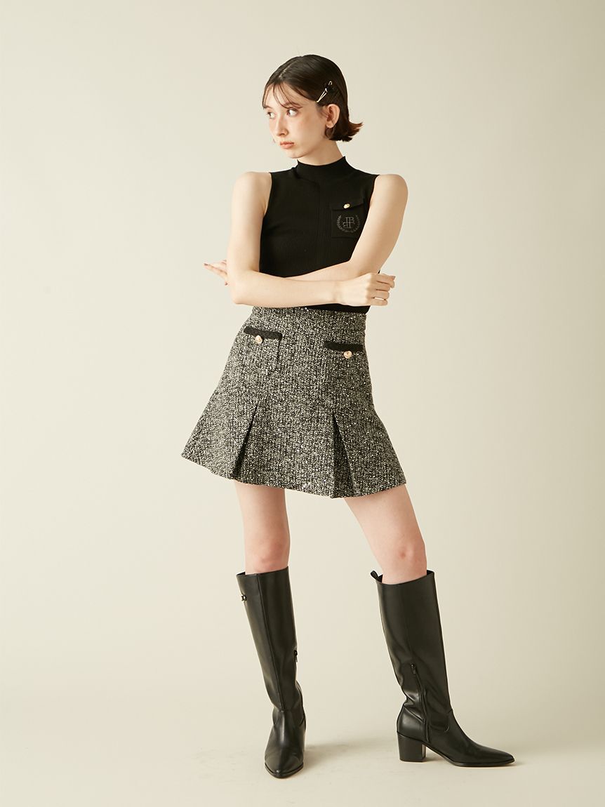 LILY BROWN「ツイードタックミニスカート」|スカート|