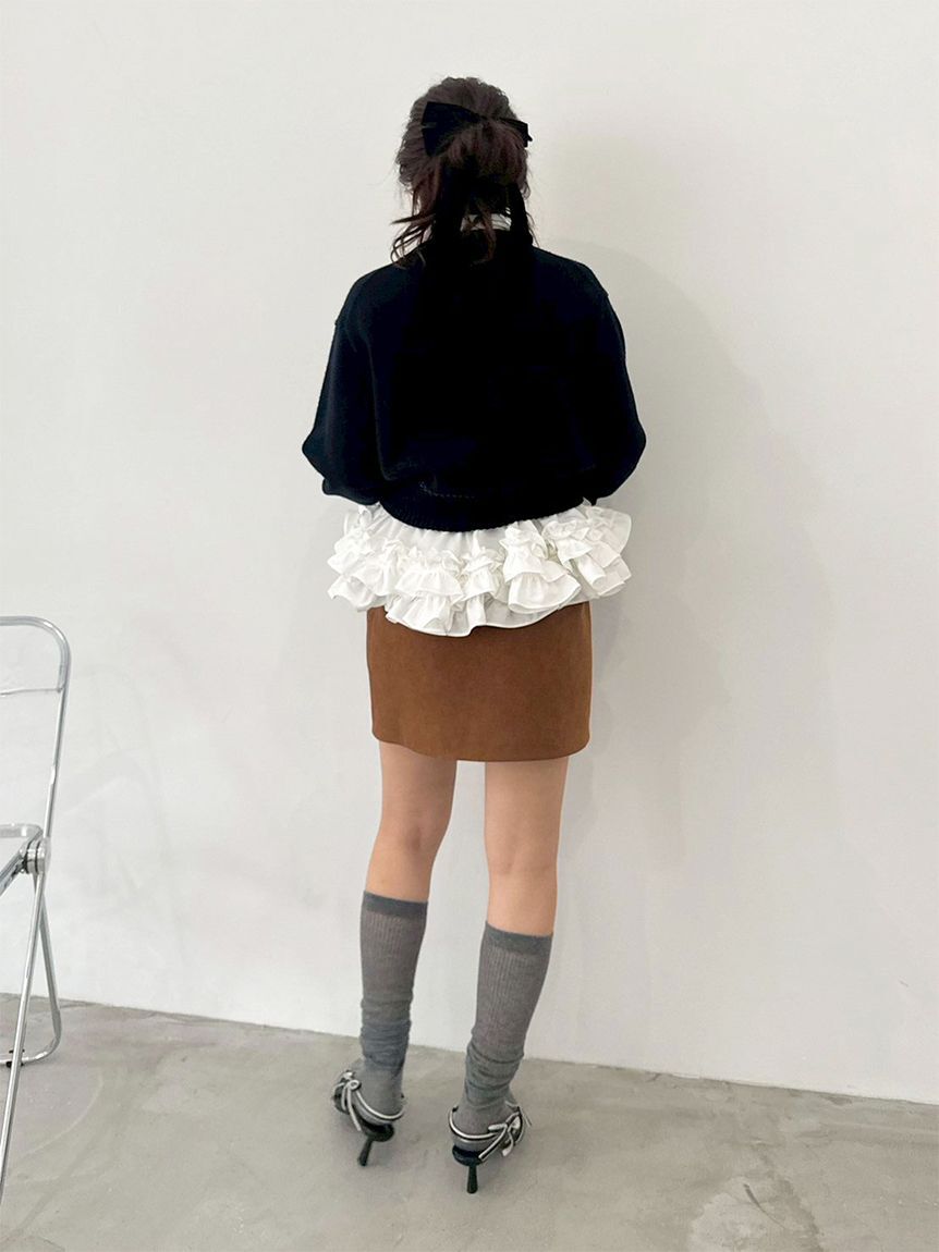 LILY BROWN「Lily Bearエンブロイダリーニットトップス」|ニット・セーター|