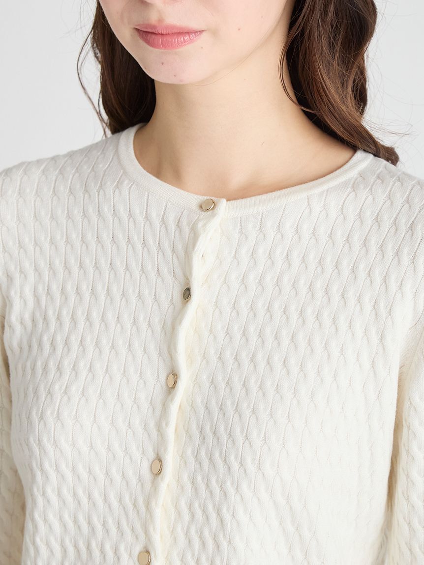 CELFORD「カシミア混ファートリムカーディガン」|カーディガン|