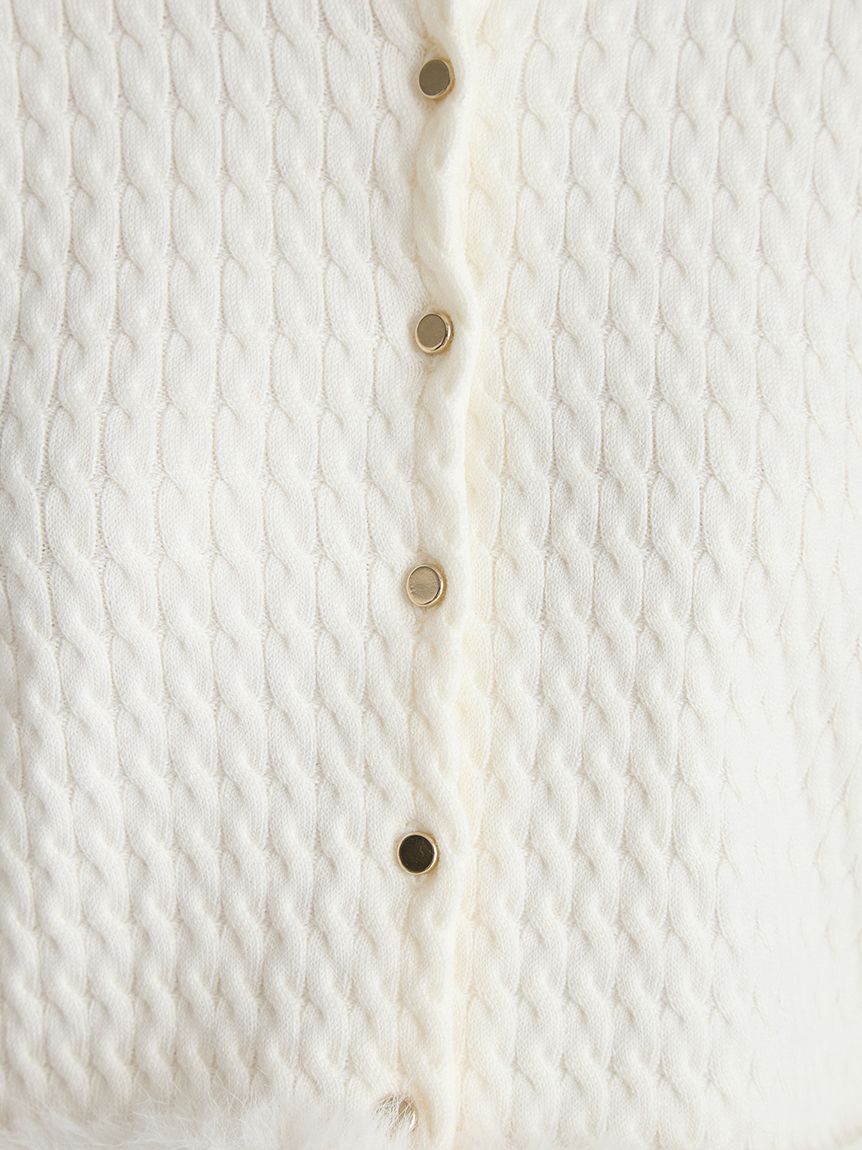 CELFORD「カシミア混ファートリムカーディガン」|カーディガン|