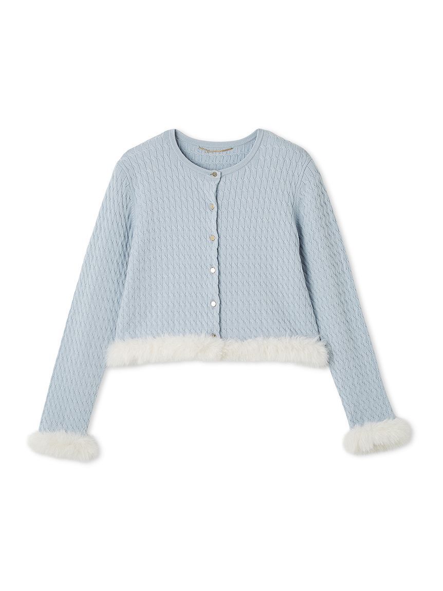 CELFORD「カシミア混ファートリムカーディガン」|カーディガン|