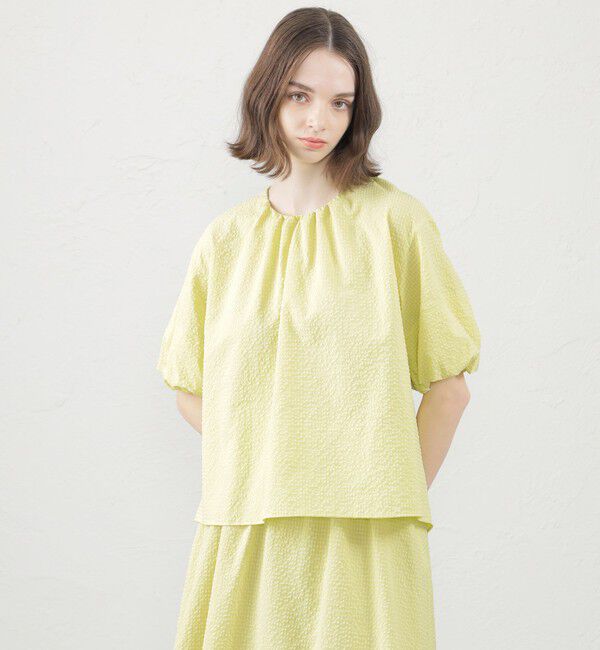 MACKINTOSH PHILOSOPHY「メッシュサッカーブラウス」|シャツ・ブラウス|イエロー