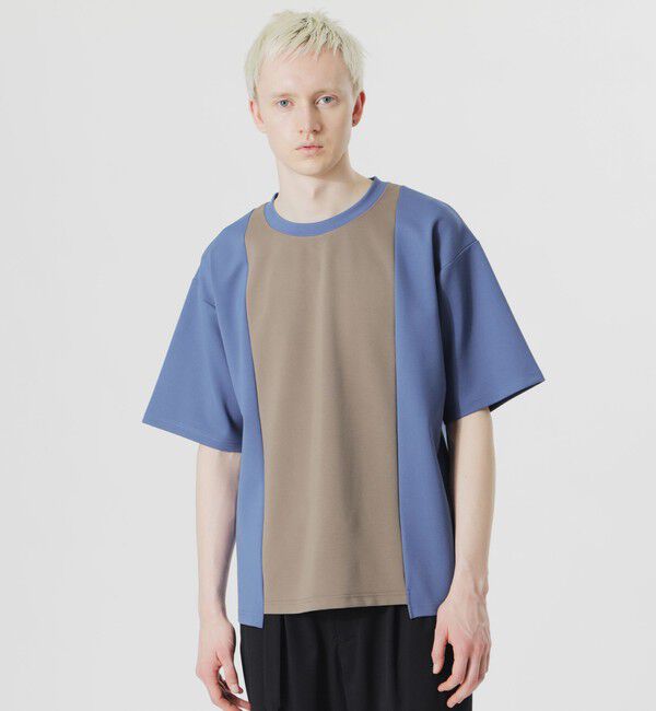  「カラーブロッキングオーバートップス」|Tシャツ・カットソー|ベージュ