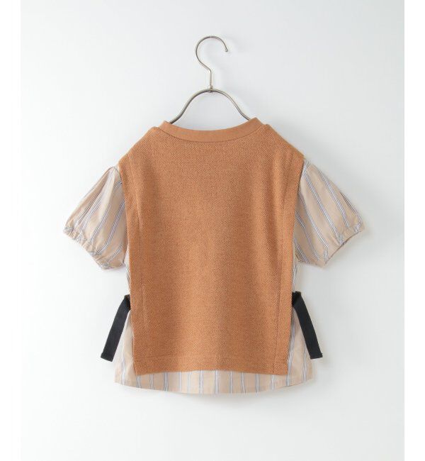 ikka kids「【キッズ】ワッフルベストフェイクレイヤードプルオーバー（100~160cm）」|Tシャツ・カットソー|