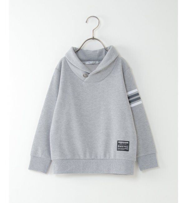 ikka kids「【キッズ】コンチョボタンショール襟トレーナー（100~160cm）」|Tシャツ・カットソー|ミディグレイ