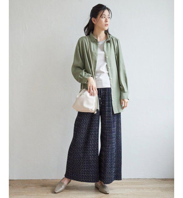 ikka「さらっとプリーツワイドパンツ」|その他|