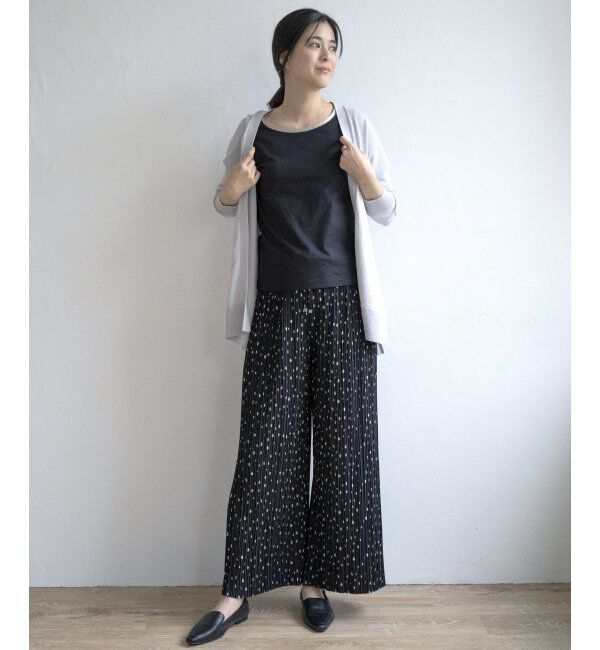 ikka「さらっとプリーツワイドパンツ」|その他|