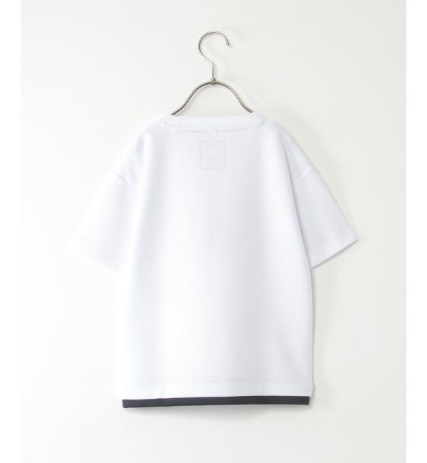 ikka kids「【親子おそろい】裾レイヤー刺繍Tシャツ（120~160cm）」|Tシャツ・カットソー|