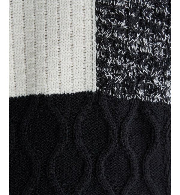 ikka「ブロックスメランジジャカードニット」|プルオーバー|
