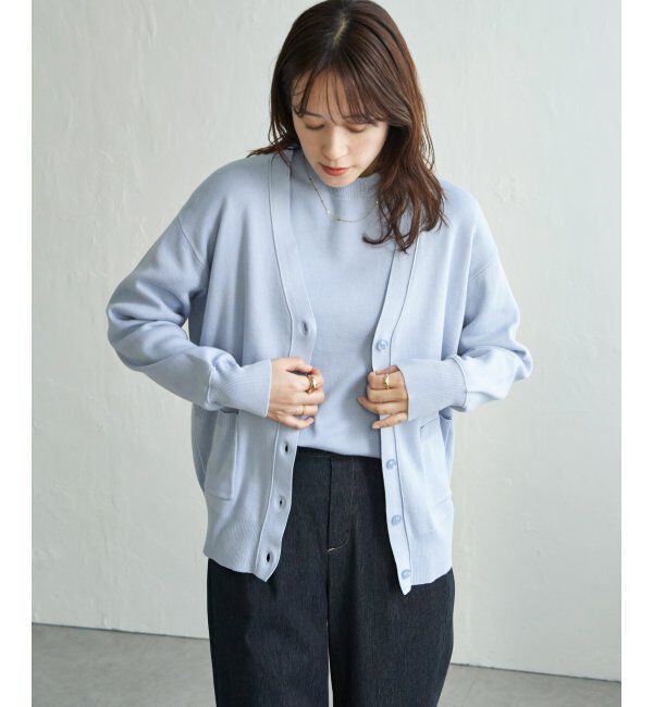 ikka「コットンＭＩＸニットカーディガン」|その他|サックスブルー