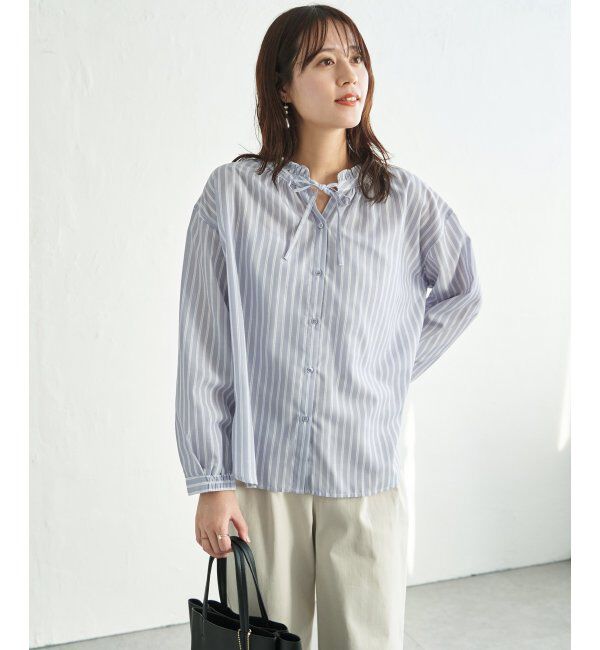 ikka「襟フリルリボン2WAYブラウス」|シャツ・ブラウス|